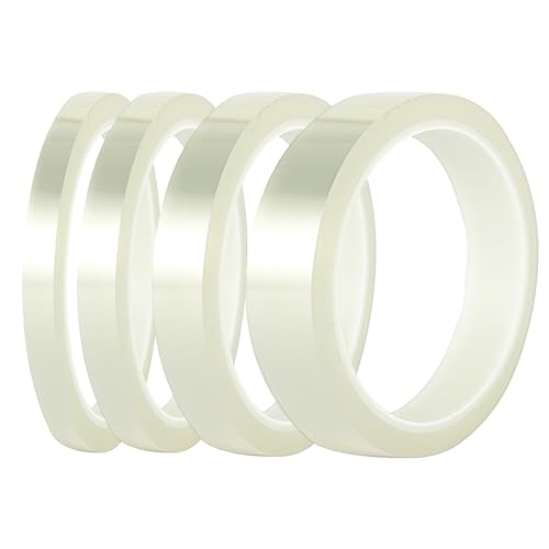 memofynd 4 Stück Hitzebeständiges Klebeband, Hochtemperaturband, Heizband, Hitzebeständiges Isolierband, Klares Wärmeübertragungsband, Wärmerollenband memofynd 4 Stück Hitzebeständiges Klebeband, Hochtemperaturband, Heizband, Hitzebeständiges Isolierband, Klares Wärmeübertragungsband, Wärmerollenband von memofynd