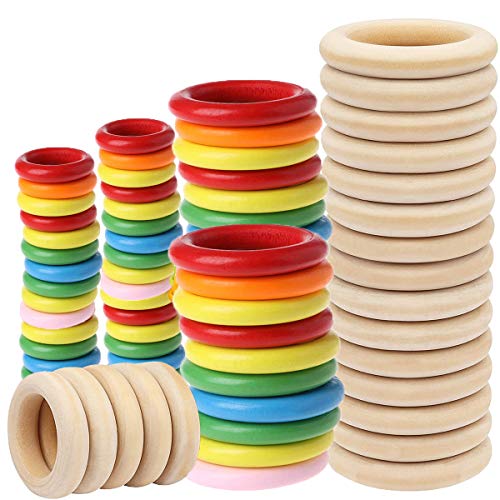Holzring,Mengger Farbe Holz Ringe Hölzern für Basteln DIY Handwerk Ring Anhänger und Anschlussstück Schmuck Machen Baby Spielzeug Säugling Rattle Toys 80 Stück Holzring Holzring,Mengger Farbe Holz Ringe Hölzern für Basteln DIY Handwerk Ring Anhänger und Anschlussstück Schmuck Machen Baby Spielzeug Säugling Rattle Toys 80 Stück Holzring von mengger