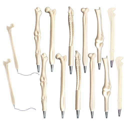 mengger Neuheit Knochen Kugelschreiber Blau/Schwarz Tinte für Arzt Krankenschwester Mediziner Künstler Freunde kreatives Geburtstagsgeschenk Schule Büro Schreibwaren 1.0mm 12 Stück mengger Neuheit Knochen Kugelschreiber Blau/Schwarz Tinte für Arzt Krankenschwester Mediziner Künstler Freunde kreatives Geburtstagsgeschenk Schule Büro Schreibwaren 1.0mm 12 Stück von mengger