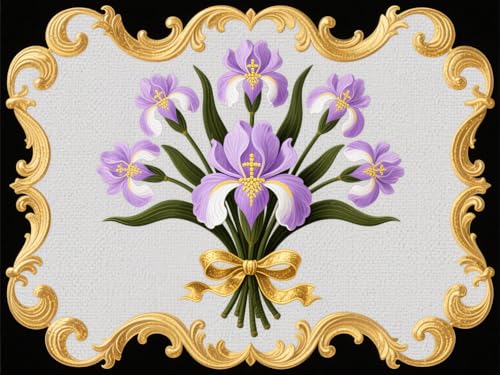 mengzhiyi Kreuzstich Stickpackungen Blumen 11CT Erwachsene Sticken Set,DIY Stickbilder Vorgedruckt Kreuzstich für Anfänger Home Decor 40x50cm von mengzhiyi