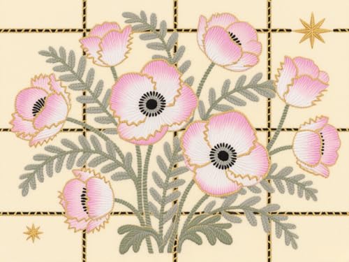 mengzhiyi Stickerei-Kreuzstich-Set, Blumen Kreuzstich Stickpackungen Vorgedruckt, 11CT DIY Stickpackung Set Gestempelt mit Gedrucktem Muster, Starter-Set 40x50cm von mengzhiyi