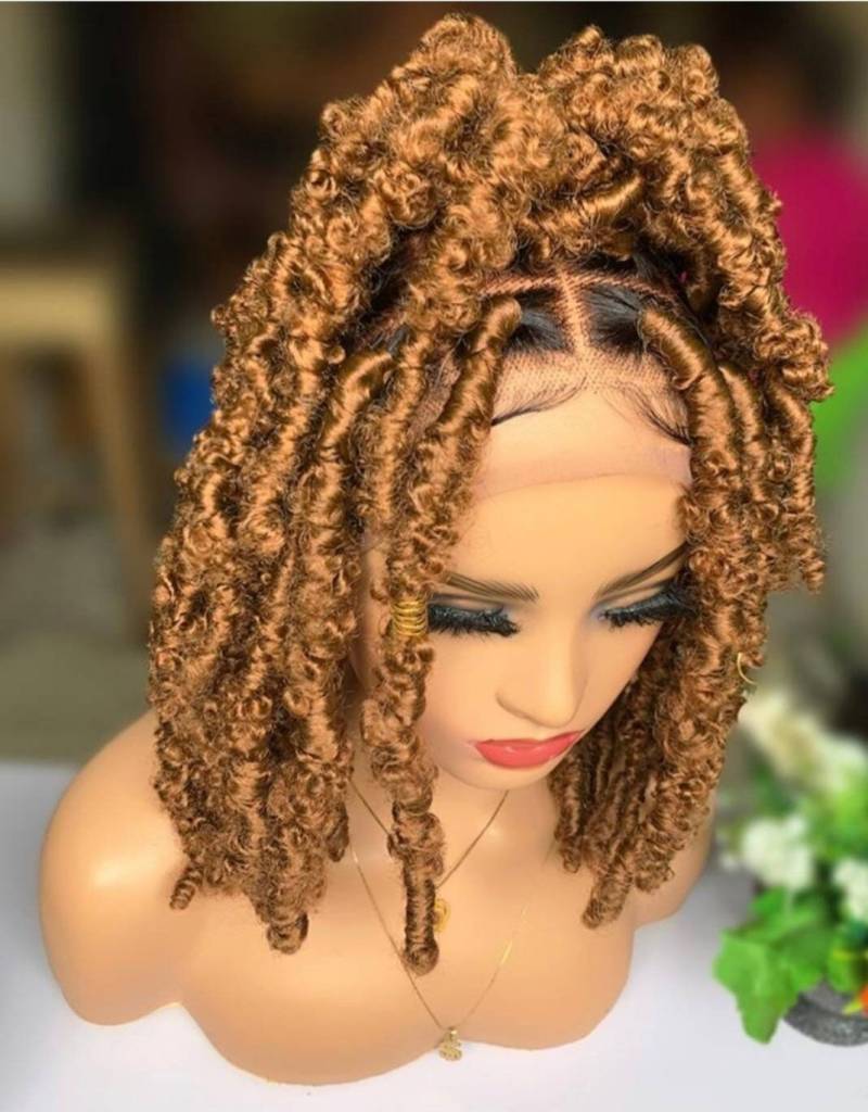 Schmetterling Lox Perücke, Dreadlocks Perücke Göttin Dreads Weiche Geflochtene Faux Locs Cornrow Leidenschaft Twists von merithairs