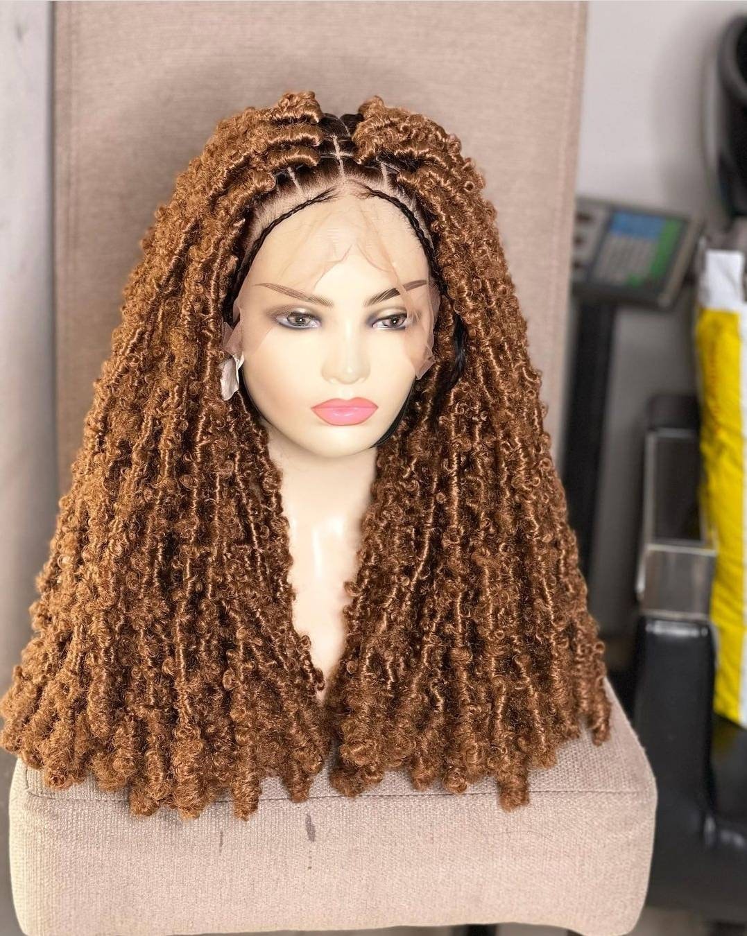 Schmetterling Lox Perücke, Dreadlocks Perücke Göttin Dreads Weiche Geflochtene Faux Locs Cornrow Leidenschaft Twists von merithairs