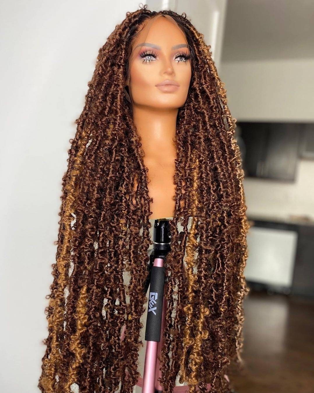 Volle Spitze Butterflylocs Perücke, Dreadlocks Perücke Göttin Dreads Weiche Geflochtene Leidenschaft Twists von merithairs