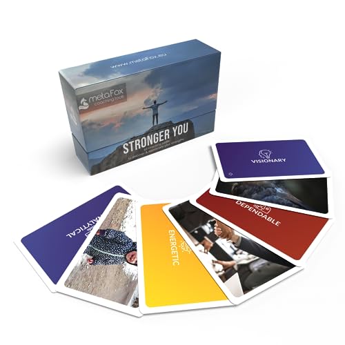 metaFox Stronger You | 52 strengths cards for coaching, therapy, workshops & team building | High-quality coaching cards with strengths, icons & images, stable & compact format for multiple reuse metaFox Stronger You | 52 strengths cards for coaching, therapy, workshops & team building | High-quality coaching cards with strengths, icons & images, stable & compact format for multiple reuse von metaFox