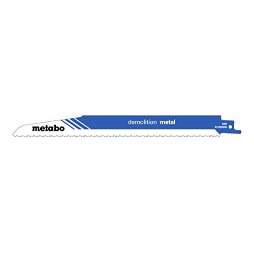 Metabo 5 Säbelsägeblätter "demolition metal" 225 x 1,6 mm, BiM, 2,5+3,2 mm/ 8+10 TPI 5 Stk Metabo 5 Säbelsägeblätter "demolition metal" 225 x 1,6 mm, BiM, 2,5+3,2 mm/ 8+10 TPI 5 Stk von metabo