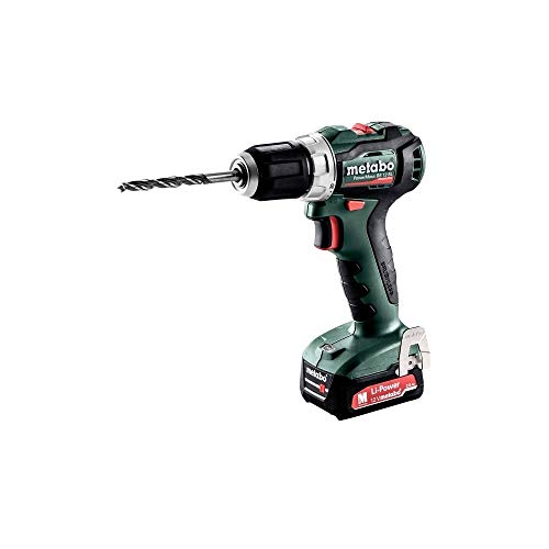 Metabo Akku-Bohrschrauber PowerMaxx BS 12 BL (601038500) 12V 2x Li-Ion; Ladegerät SC 30; metaBOX 118, Art des Akkupacks: Li-Ion , Akkuspannung: 12 V, Akkukapazität: 2 x 2 Ah von metabo