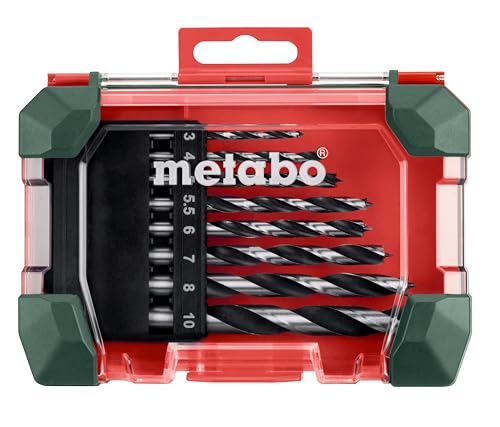 Metabo Holzbohrer-Kassette SP – 626705000 – Für präzise Bohrungen in Hart- und Weichholz, Sperrholz und Spanplatten – 8-teilig Metabo Holzbohrer-Kassette SP – 626705000 – Für präzise Bohrungen in Hart- und Weichholz, Sperrholz und Spanplatten – 8-teilig von metabo