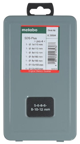 Metabo SDS-plus Pro 4, 2C Bohrersatz – 630584000 – Für die Bearbeitung von Beton, Mauerwerk, Naturstein und Granit – 7-teilig Metabo SDS-plus Pro 4, 2C Bohrersatz – 630584000 – Für die Bearbeitung von Beton, Mauerwerk, Naturstein und Granit – 7-teilig von metabo