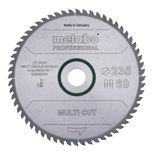 Metabo Sägeblatt "multi cut - professional", 235x2,4/1,8x30, Z60 FZ/TZ 5° von metabo
