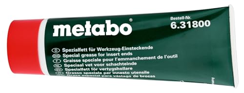 Metabo Spezialfett für Werkzeugaufnahmen – 631800000 – Für Einsteckenden von Hammerbohrern, Meißeln und Adaptern – Geeignet für SDS-plus und SDS-max Metabo Spezialfett für Werkzeugaufnahmen – 631800000 – Für Einsteckenden von Hammerbohrern, Meißeln und Adaptern – Geeignet für SDS-plus und SDS-max von metabo