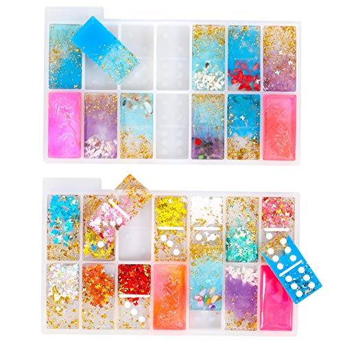 Metagio 2 Stück Harzformen Epoxidharz Domino Harz Harz Harz Harz Formen 28 Formen aus Silikonharz für Handwerk Kunst Metagio 2 Stück Harzformen Epoxidharz Domino Harz Harz Harz Harz Formen 28 Formen aus Silikonharz für Handwerk Kunst von metagio