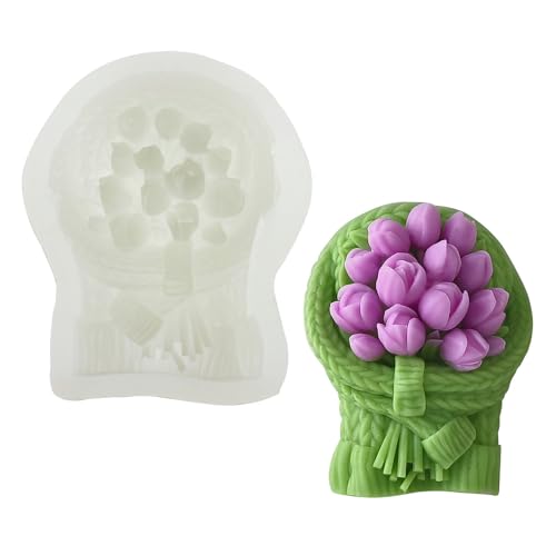 3D-Tulpenform, Silikonformen für Kerzen, Blumenstrauß, Seife, Tulpen, Kerzen, Form für Kerzenherstellung, Aroma, Gips, Stein, Gips, Polymerton, Harz, Gießform 3D-Tulpenform, Silikonformen für Kerzen, Blumenstrauß, Seife, Tulpen, Kerzen, Form für Kerzenherstellung, Aroma, Gips, Stein, Gips, Polymerton, Harz, Gießform von metulip