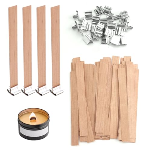 60 Stück Holzdocht für Kerzen mit 30 Eisenständern, 13x130mm Kerzendochte für Kerzen Holz, Kerzendocht für Kerzenherstellung, Dochte für Kerzen Perfekt für DIY Kerzenprojekte Wohnkultur Geschenke 60 Stück Holzdocht für Kerzen mit 30 Eisenständern, 13x130mm Kerzendochte für Kerzen Holz, Kerzendocht für Kerzenherstellung, Dochte für Kerzen Perfekt für DIY Kerzenprojekte Wohnkultur Geschenke von meukcez