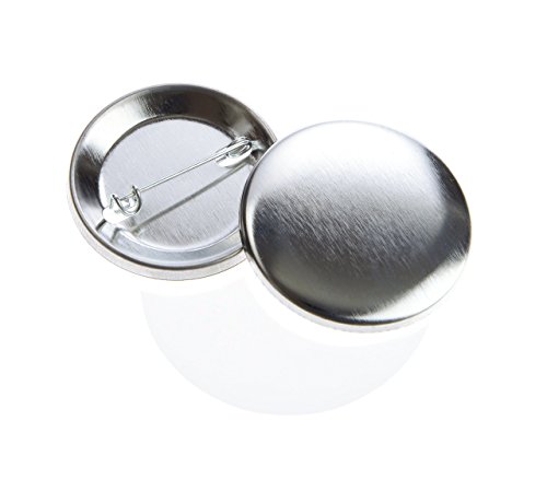 Buttonrohlinge 37mm (100 Stück) mit Sicherheitsnadel für USA Buttonmaschine von mia mai Buttons