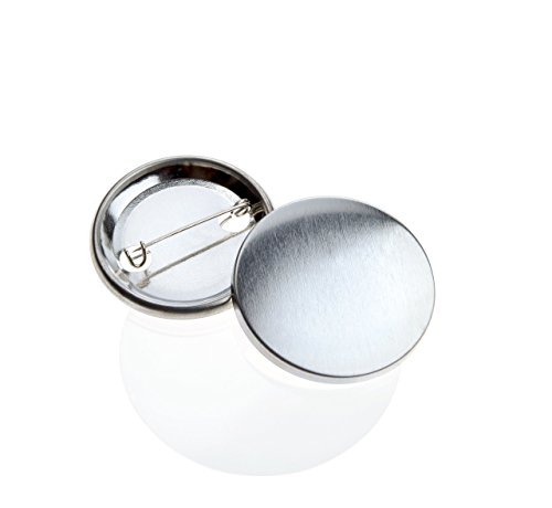 Buttonrohlinge 38mm (100 Stück) für Badgematic Buttonmaschine mit Sicherheitsnadel von mia mai Buttons