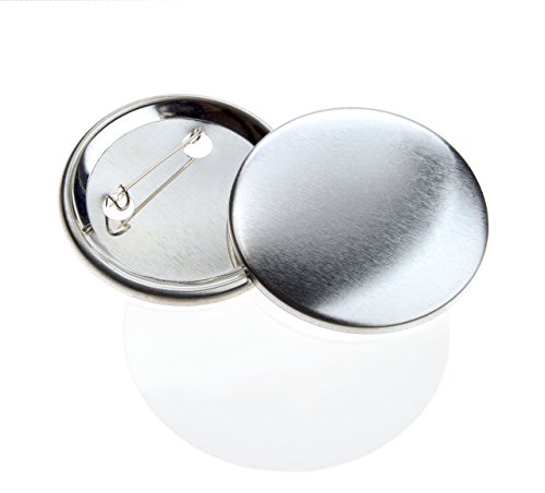 Buttonrohlinge 50mm (100 Stück) für Badgematic Buttonmaschine mit Sicherheitsnadel von mia mai Buttons