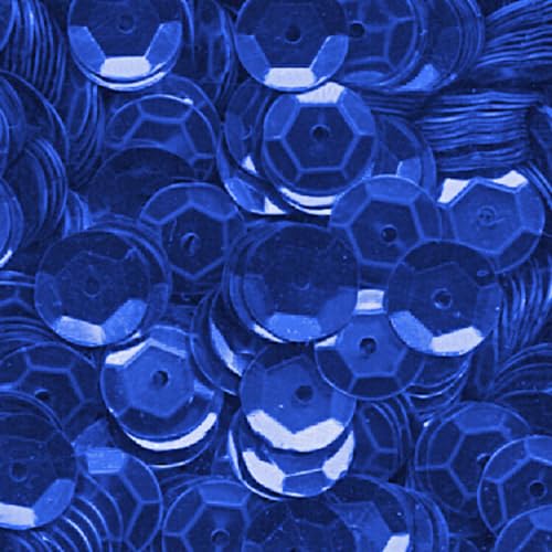 1400 Stück / 15g Pailletten · 6 mm Durchmesser · rund und gewölbt · mit Loch · zum Aufnähen auf Textilien oder Verzieren von Styroporobjekten, Farbe: dunkelblau von miamiXa