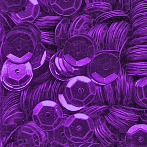 7000 Stück / 75g Pailletten · 6 mm Durchmesser · rund und gewölbt · mit Loch · zum Aufnähen auf Textilien oder Verzieren von Styroporobjekten, Farbe: lavendel von miamiXa