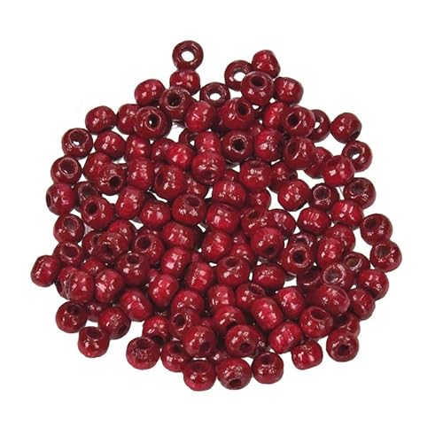 Holzperlen Ø 4 mm · 750 Stück · Bohrung 1,5 mm · dunkelrot Holzperlen Ø 4 mm · 750 Stück · Bohrung 1,5 mm · dunkelrot von miamiXa