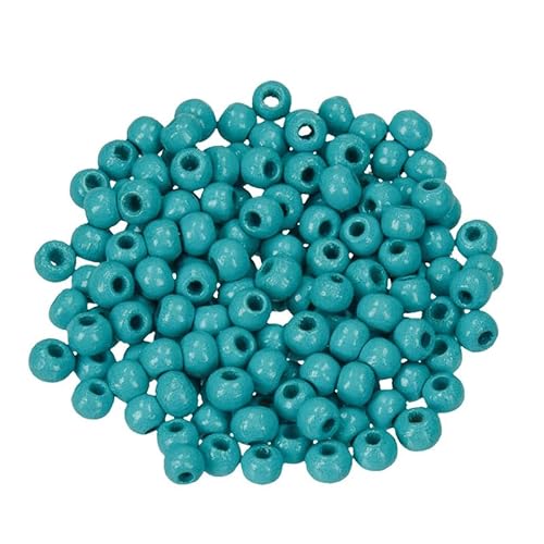 Holzperlen Ø 4 mm · 750 Stück · Bohrung 1,5 mm · türkis Holzperlen Ø 4 mm · 750 Stück · Bohrung 1,5 mm · türkis von miamiXa