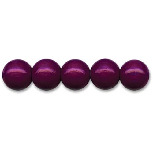 Holzperlen Ø 8 mm · 190 Stück · Loch 2,0 mm · violett von miamiXa