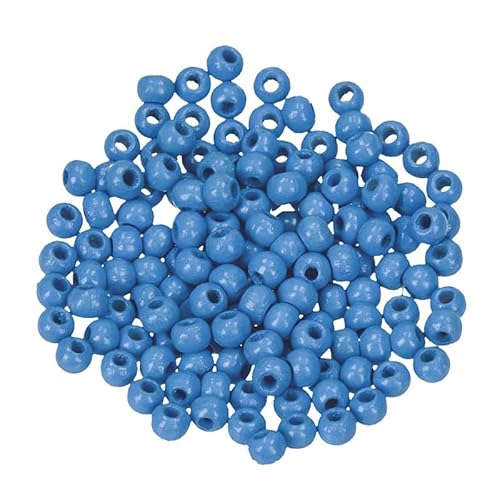 Holzperlen Ø 8 mm · 400 Stück · Bohrung 2,3 mm · hellblau Holzperlen Ø 8 mm · 400 Stück · Bohrung 2,3 mm · hellblau von miamiXa