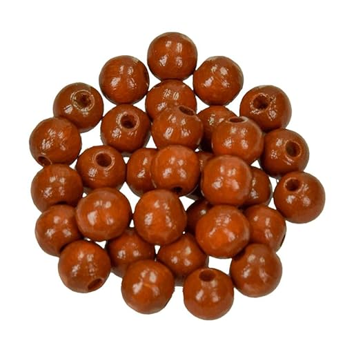 Holzperlen Ø 8 mm · 400 Stück · Bohrung 2,3 mm · hellbraun von miamiXa