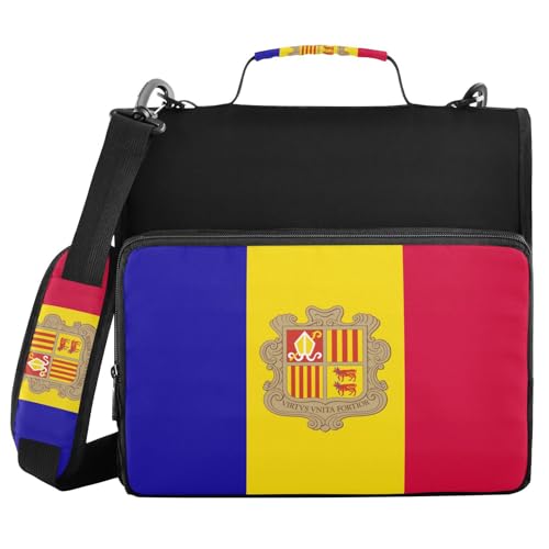 3,8 cm 3-Ringe Reißverschluss Ordner mit Riemen Flagge von Andorra Multi-Pocket für Schule/Büro Carpeta con cremallera 3,8 cm 3-Ringe Reißverschluss Ordner mit Riemen Flagge von Andorra Multi-Pocket für Schule/Büro Carpeta con cremallera von miaozhen