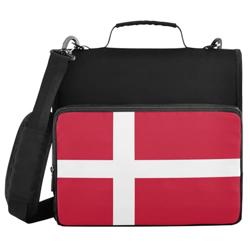 3,8 cm Dokumentenmappe mit 3 Ringen und Griff, Flagge Dänemark, einfach zu tragen, für Schule und Büro, Bolsa de almacenamiento de archivos 3,8 cm Dokumentenmappe mit 3 Ringen und Griff, Flagge Dänemark, einfach zu tragen, für Schule und Büro, Bolsa de almacenamiento de archivos von miaozhen
