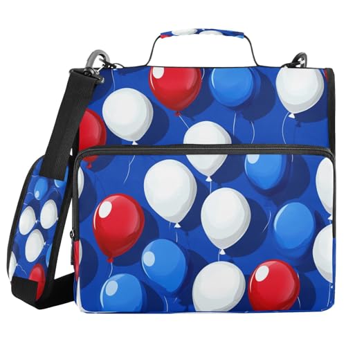 3,8 cm Ringbuch mit 3 Ringen, extra Taschen, mit Griff und abnehmbarem Schultergurt, Unabhängigkeitstag, Luftballon, wasserdicht, für Schule/Büro, Gestor de encuadernación de documentos 3,8 cm Ringbuch mit 3 Ringen, extra Taschen, mit Griff und abnehmbarem Schultergurt, Unabhängigkeitstag, Luftballon, wasserdicht, für Schule/Büro, Gestor de encuadernación de documentos von miaozhen