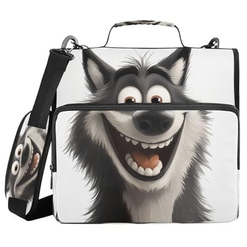 3,8 cm Ringbuch mit 3 Ringen und extra Taschen mit Riemen, Cartoon, lustiges Tier, Happy Laege, Kapazität für Schule/Büro, Clip de cremallera escolar 3,8 cm Ringbuch mit 3 Ringen und extra Taschen mit Riemen, Cartoon, lustiges Tier, Happy Laege, Kapazität für Schule/Büro, Clip de cremallera escolar von miaozhen