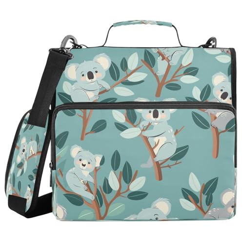 3,8 cm Schulordner mit 3 Ringen, Organizer mit Griff und abnehmbarem Schultergurt, niedliches Tierkoala, Meeresschaum, blau, wasserdicht, für Büro, Schule, Carpeta con bolsillo Extra 3,8 cm Schulordner mit 3 Ringen, Organizer mit Griff und abnehmbarem Schultergurt, niedliches Tierkoala, Meeresschaum, blau, wasserdicht, für Büro, Schule, Carpeta con bolsillo Extra von miaozhen