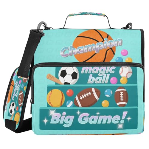 3 Ringe Dokumente Dateien Aufbewahrungstasche mit Griff und abnehmbarem Schultergurt Magic Ball Spiel Fußball Korb Ball Blau Grün Druck Wasserdicht Geeignet für Mittelschule Encuadernador de 3 Ringe Dokumente Dateien Aufbewahrungstasche mit Griff und abnehmbarem Schultergurt Magic Ball Spiel Fußball Korb Ball Blau Grün Druck Wasserdicht Geeignet für Mittelschule Encuadernador de von miaozhen