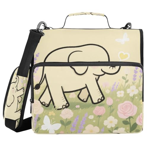 3 Ringe Schulbedarf Organizer mit Schultergurt Elefant Blume Garten Laege Kapazität für Schule und Büro Encuadernador de cremallera 3 Ringe Schulbedarf Organizer mit Schultergurt Elefant Blume Garten Laege Kapazität für Schule und Büro Encuadernador de cremallera von miaozhen