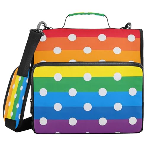 3 Ringe Schule Reißverschluss Ordner mit Gurt Cartoon Punkt Regenbogen Laege Kapazität für Büro Schule Clip de Cremallera 3 Ringe Schule Reißverschluss Ordner mit Gurt Cartoon Punkt Regenbogen Laege Kapazität für Büro Schule Clip de Cremallera von miaozhen