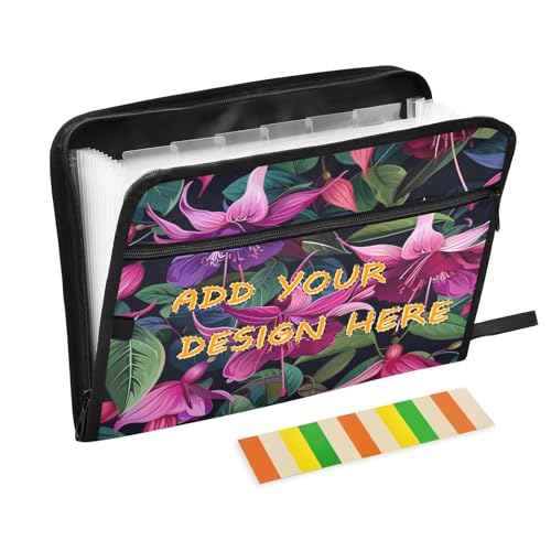 Akkordeon-Aktenordner mit Reißverschluss, 13 Fächer, A4, Briefgröße, Akkordeon-Aktenordner mit Reißverschluss, für Papiere, Fuchsia, Blumen, Teppiche Akkordeon-Aktenordner mit Reißverschluss, 13 Fächer, A4, Briefgröße, Akkordeon-Aktenordner mit Reißverschluss, für Papiere, Fuchsia, Blumen, Teppiche von miaozhen