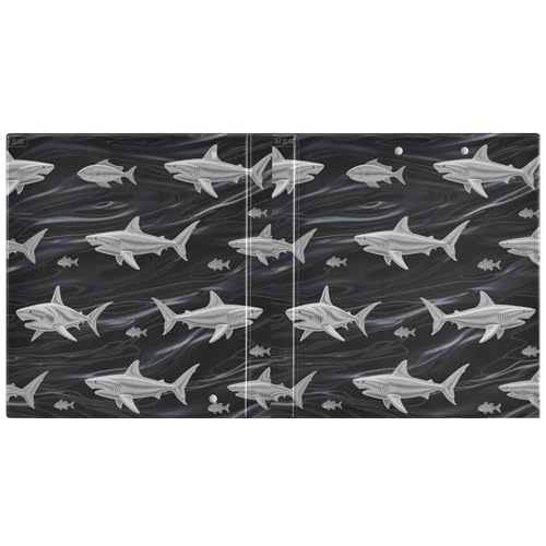 Animal Shark silber-schwarz, 3,8 cm Ringbuch mit Innentaschen, 1 Packung, Büroordner, 200 Blatt Animal Shark silber-schwarz, 3,8 cm Ringbuch mit Innentaschen, 1 Packung, Büroordner, 200 Blatt von miaozhen