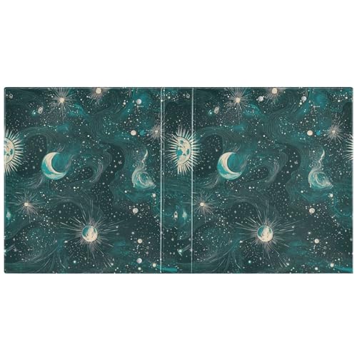 Astrologie Mond Notizbuch, 3,8 cm, 3 Ringe, Ringbuch mit Innentaschen, 1 Packung, sortierte Ordner, 200 Blatt Astrologie Mond Notizbuch, 3,8 cm, 3 Ringe, Ringbuch mit Innentaschen, 1 Packung, sortierte Ordner, 200 Blatt von miaozhen