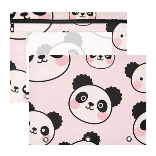 Binder-Federmäppchen, entzückende 3-Loch-Tasche für 3 Ringe, 2 Stück, Studenten, Zuhause, niedlicher Cartoon, Pink, Panda, Estuche para lapices Binder-Federmäppchen, entzückende 3-Loch-Tasche für 3 Ringe, 2 Stück, Studenten, Zuhause, niedlicher Cartoon, Pink, Panda, Estuche para lapices von miaozhen