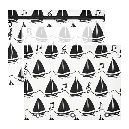 Bindertaschen mit 3 verstärkten Ösen, Taschenordner für A4-Papier, Briefe, 2 Stück, Studenten, College-Zubehör, Schwarz-Weiß, Notizen, Segelboot-Ordner, Para documentos Bindertaschen mit 3 verstärkten Ösen, Taschenordner für A4-Papier, Briefe, 2 Stück, Studenten, College-Zubehör, Schwarz-Weiß, Notizen, Segelboot-Ordner, Para documentos von miaozhen
