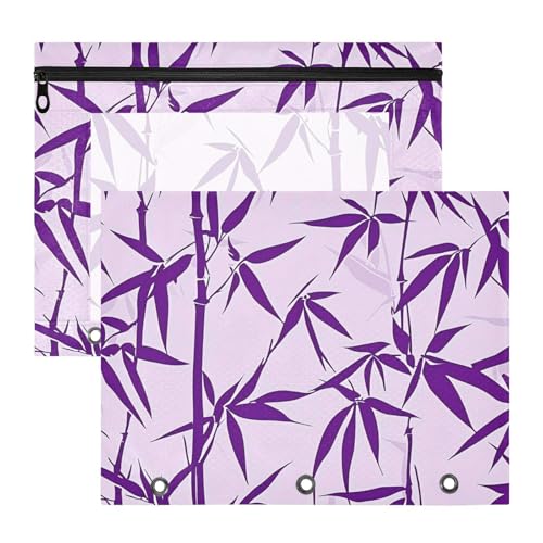 Bindertaschen mit Reißverschluss, 3 Locher für 3 Ringe, 2 Stück, Studenten, Kunstbedarf, Aufbewahrung, violett, Bolsa para lapices Bindertaschen mit Reißverschluss, 3 Locher für 3 Ringe, 2 Stück, Studenten, Kunstbedarf, Aufbewahrung, violett, Bolsa para lapices von miaozhen