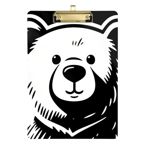 Black and White Bear Nursing Edition Klemmbrett, wasserdicht, für Lehrer, Krankenpflege, Größe 22,9 x 32,5 cm, Tabla para escribir Black and White Bear Nursing Edition Klemmbrett, wasserdicht, für Lehrer, Krankenpflege, Größe 22,9 x 32,5 cm, Tabla para escribir von miaozhen