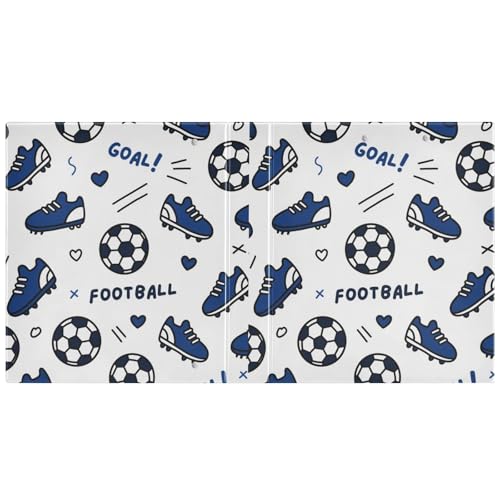 Blaues Fußballtor-Herzmuster, 3,8 cm, D-Ringbuch mit Tascheneinband, 1 Packung, ästhetischer Ordner, 200 Blatt Blaues Fußballtor-Herzmuster, 3,8 cm, D-Ringbuch mit Tascheneinband, 1 Packung, ästhetischer Ordner, 200 Blatt von miaozhen