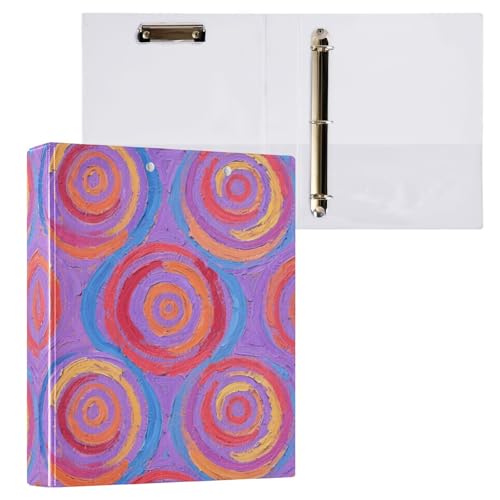 Böhmische bunte Kreise, 3,5 cm, Ordner mit 3 Ringen, Ordner mit Klemmbrett, 2 Stück, Büroordner, Zubehör, 200 Blatt Böhmische bunte Kreise, 3,5 cm, Ordner mit 3 Ringen, Ordner mit Klemmbrett, 2 Stück, Büroordner, Zubehör, 200 Blatt von miaozhen