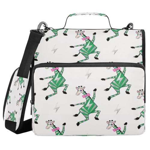 Bolsa de Cremallera Ringbuch mit Reißverschluss und Schultergurt und Griff, 3 Ringe, 3,8 cm, Weiß / Grün, mehrere Taschen, für Schule und Büro Bolsa de Cremallera Ringbuch mit Reißverschluss und Schultergurt und Griff, 3 Ringe, 3,8 cm, Weiß / Grün, mehrere Taschen, für Schule und Büro von miaozhen
