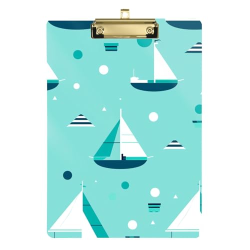 Boot Cyan Dot Medic Klemmbrett Acryl niedlich für Klassenzimmer Zubehör für Lehrer Elementargröße 22,9 x 32,5 cm Tablas para escribir von miaozhen