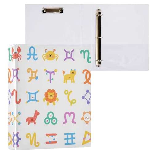 Bunte Illustration Sternbild 1 und 1/2 Zoll Ordner mit drei Ringen Notizbuch Ordner mit Klemmbrett, 2 Stück, sortierte Ordner, 200 Blatt Bunte Illustration Sternbild 1 und 1/2 Zoll Ordner mit drei Ringen Notizbuch Ordner mit Klemmbrett, 2 Stück, sortierte Ordner, 200 Blatt von miaozhen