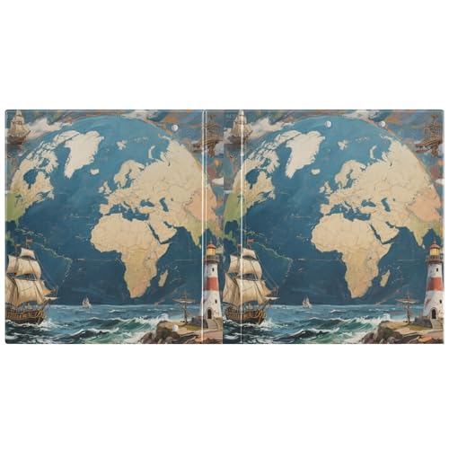 Bunter Ordner im Retro-Stil, 3,8 cm, 3 Ringe, mit Klemmbrett, 1 Packung, Bürobedarf, 200 Blatt von miaozhen