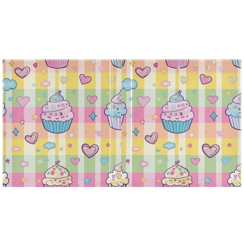 Cartoon Pastel Cakes 1 und 1/2 Zoll Binder Drei-Ringbuch mit Taschen, 1 Packung sortierte Ordner, 200 Blatt von miaozhen